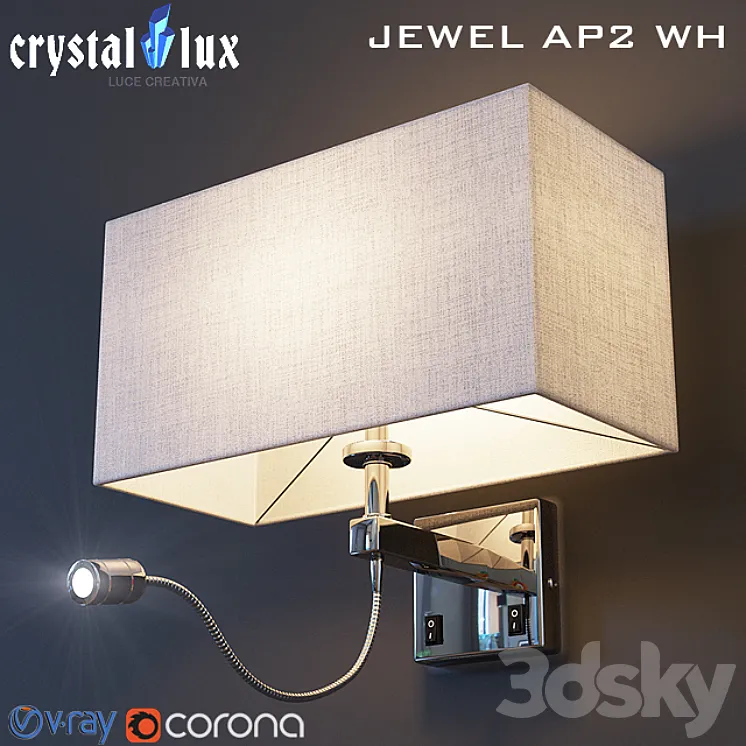 Crystal Lux JEWEL AP2 WH 3DS Max