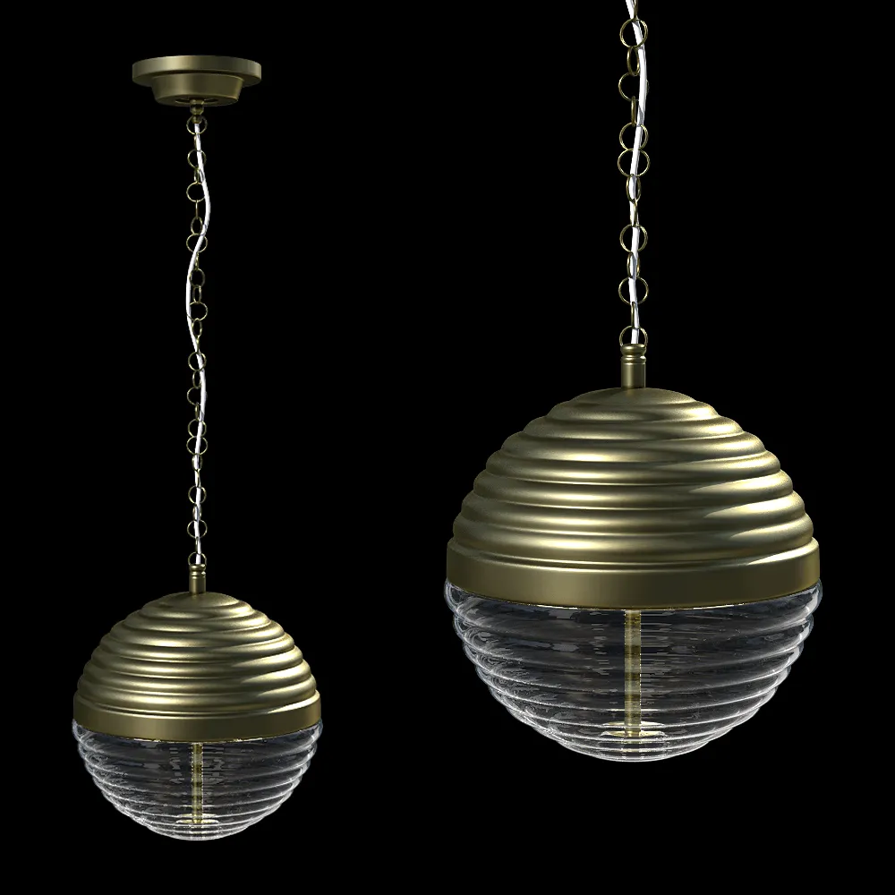 CRYSTAL LUX – Pendant lamp Alberto SP3 Bronze/Transparente 3ds Max