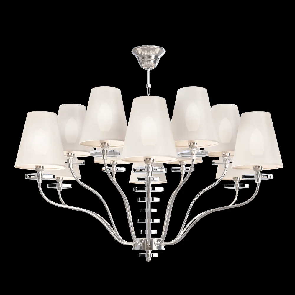 CRYSTAL LUX – Pendant lamp Armando SP6+6 Chrome 3ds Max