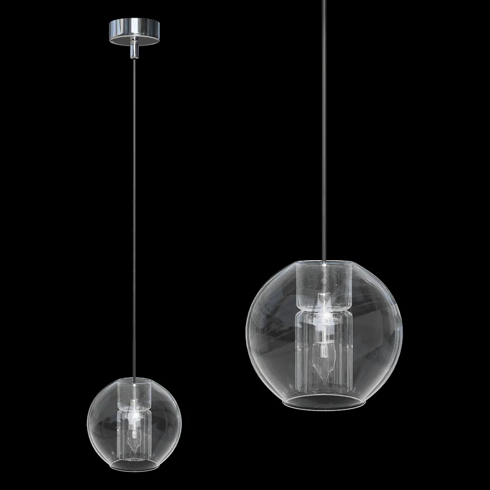 CRYSTAL LUX – Pendant lamp Beleza SP1 B Chrome 3ds Max