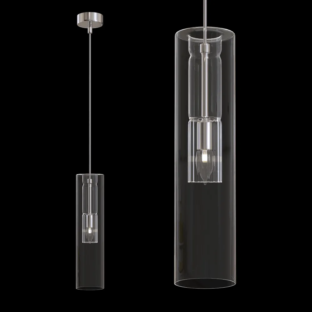 CRYSTAL LUX – Pendant lamp Beleza SP1 F Chrome 3ds Max