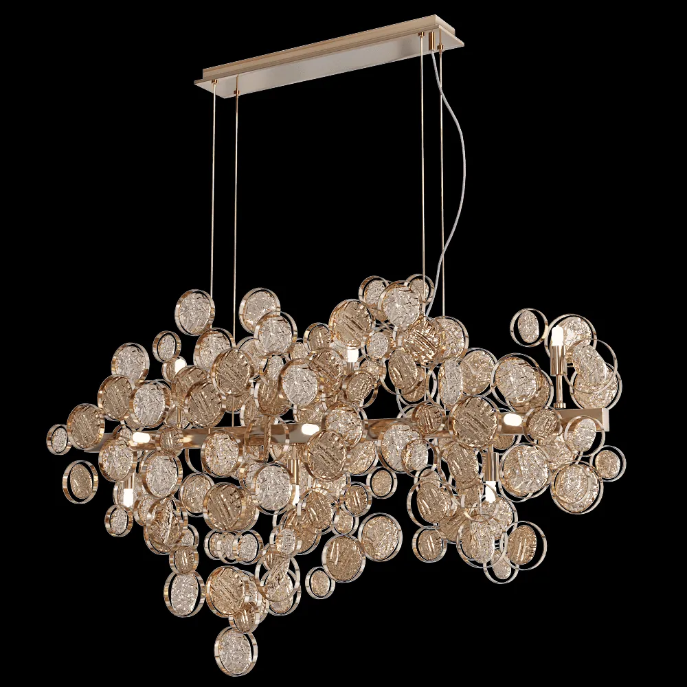 CRYSTAL LUX – Pendant lamp Deseo SP12 L1000 Gold 3ds Max