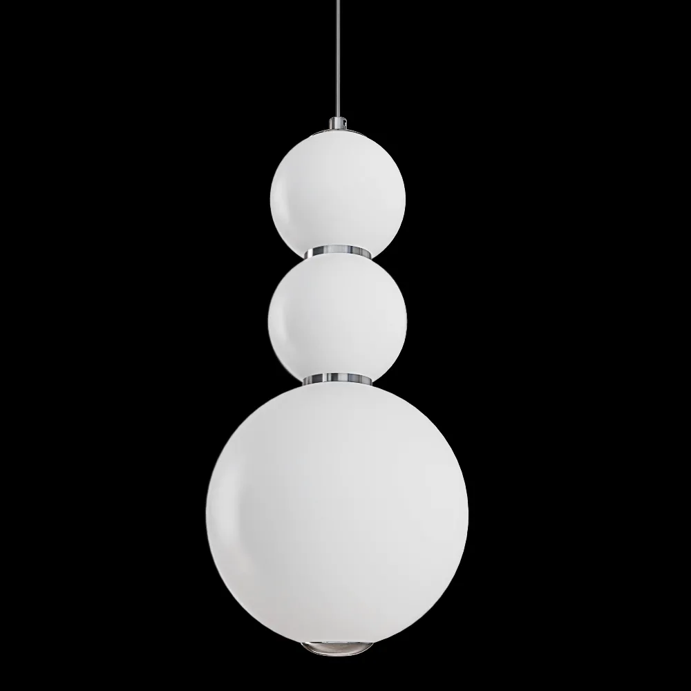 CRYSTAL LUX – Pendant lamp Desi SP3 ChromeWhite 3ds Max