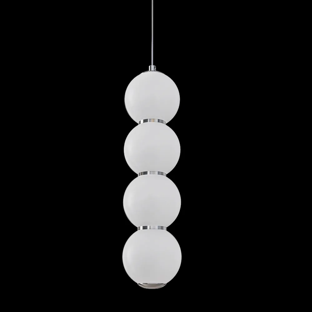 CRYSTAL LUX – Pendant lamp Desi SP4 Chrome/White 3ds Max