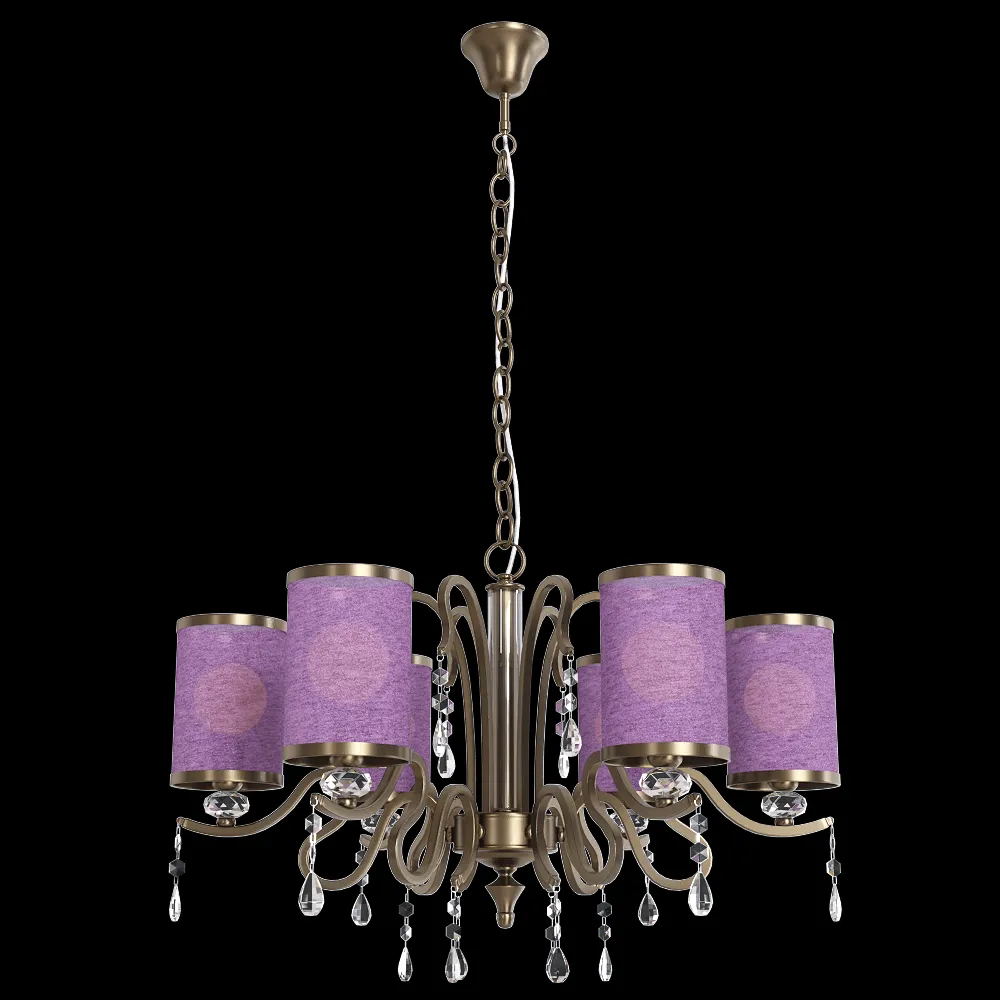 CRYSTAL LUX – Pendant lamp Elisa SP6 purple 3ds Max