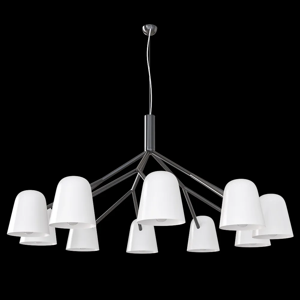 CRYSTAL LUX – Pendant lamp Enrique SP10 blackwhite 3ds Max