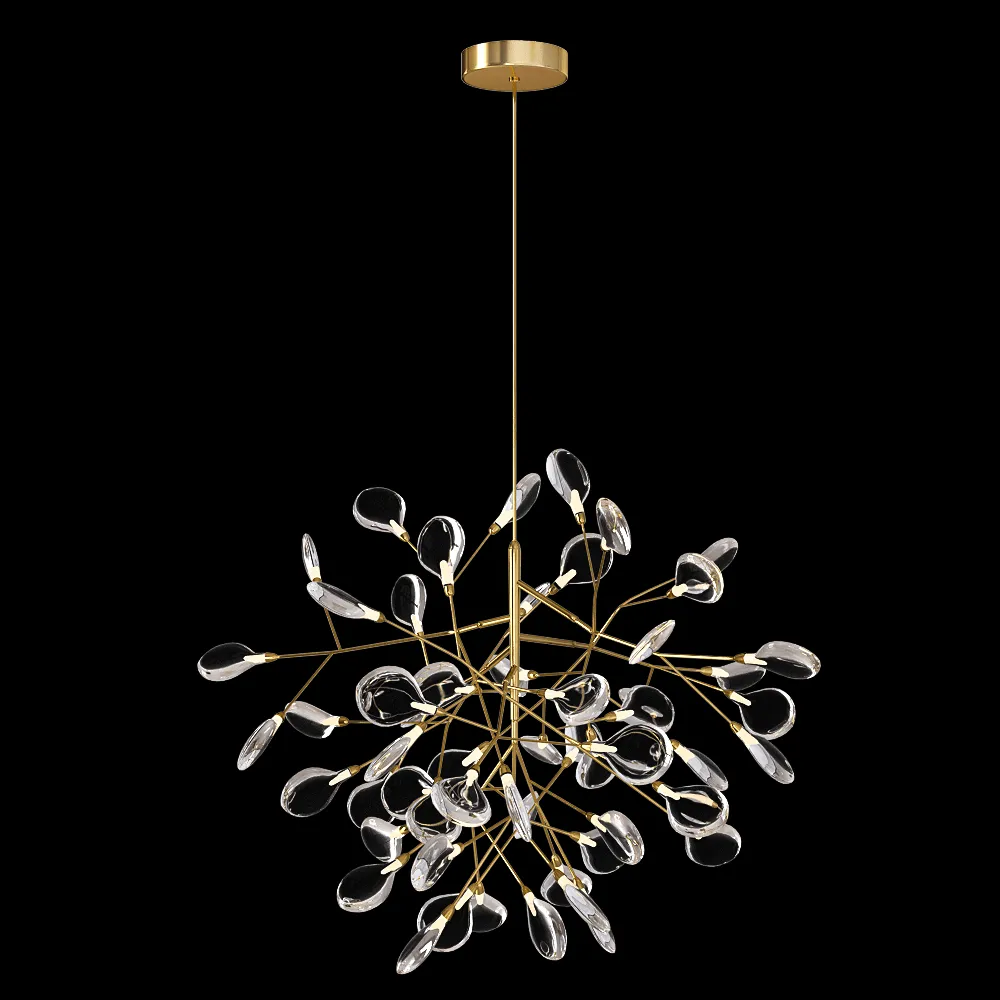 CRYSTAL LUX – Pendant lamp Evita SP36 gold/transparent 3ds Max