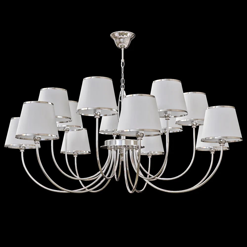 CRYSTAL LUX – Pendant lamp Favor SP7+7 chrome 3ds Max