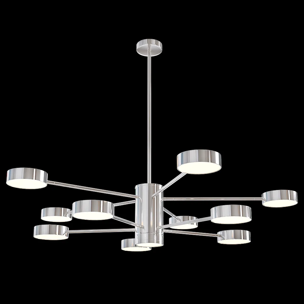CRYSTAL LUX – Pendant lamp Goracio SP10 D1100 chrome 3ds Max