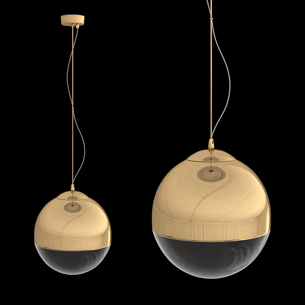 CRYSTAL LUX – Pendant lamp Helado SP1 D300 Gold 3ds Max