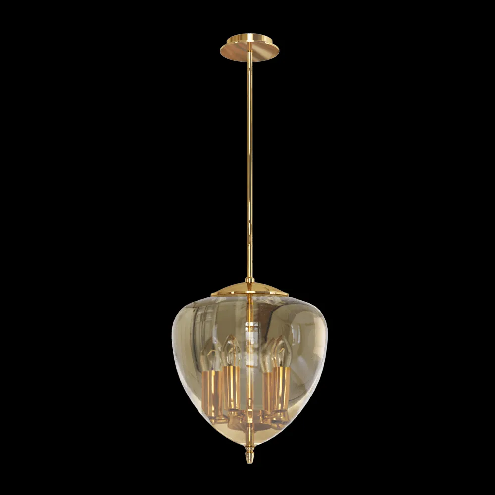 CRYSTAL LUX – Pendant lamp Milagro SP4 gold 3ds Max