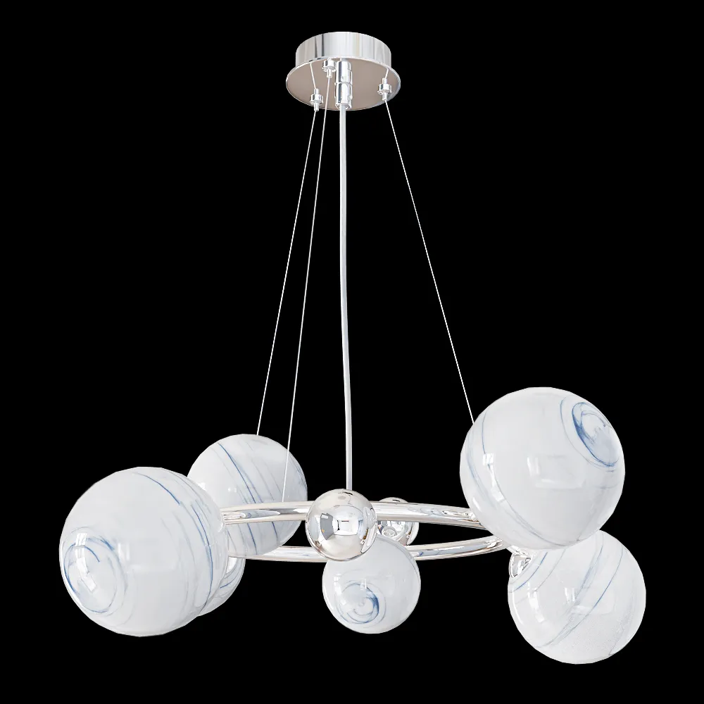 CRYSTAL LUX – Pendant lamp Salvadore SP6H chromium 3ds Max