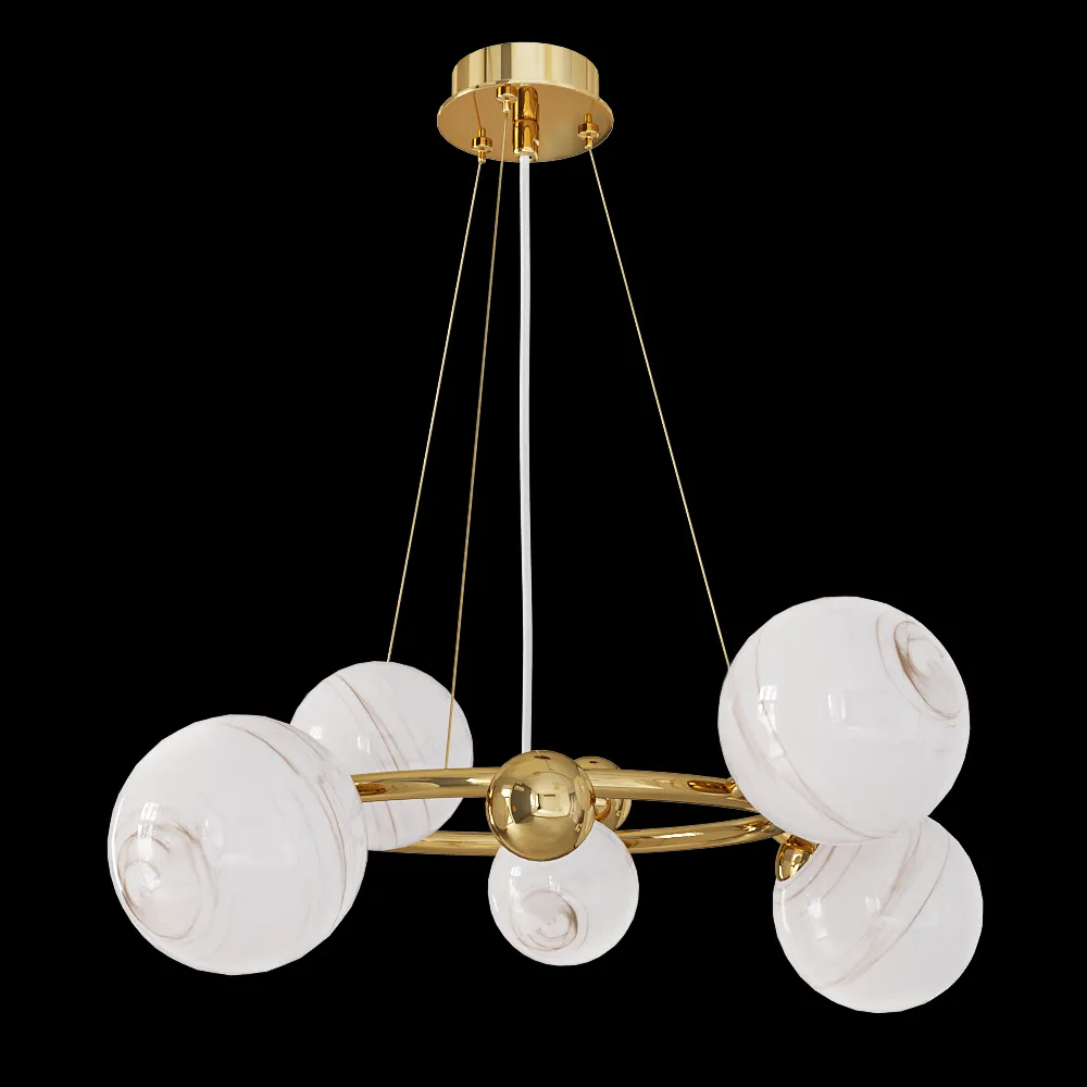 CRYSTAL LUX – Pendant lamp Salvadore SP6H gold 3ds Max