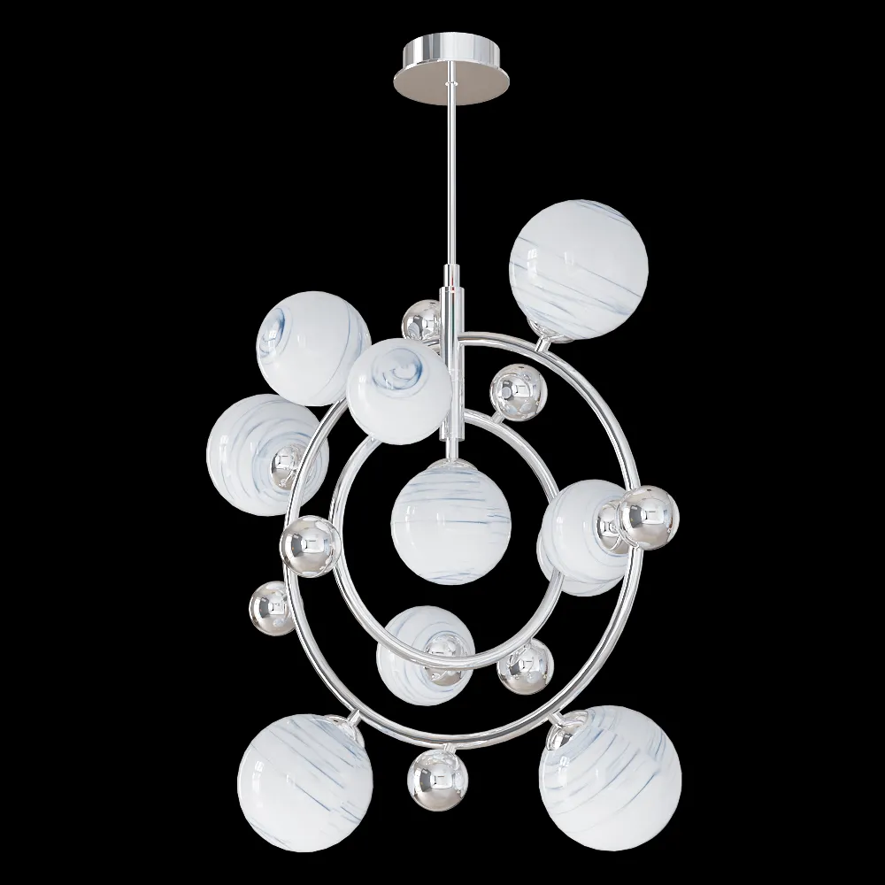 CRYSTAL LUX – Pendant lamp Salvadore SP8V chromium 3ds Max