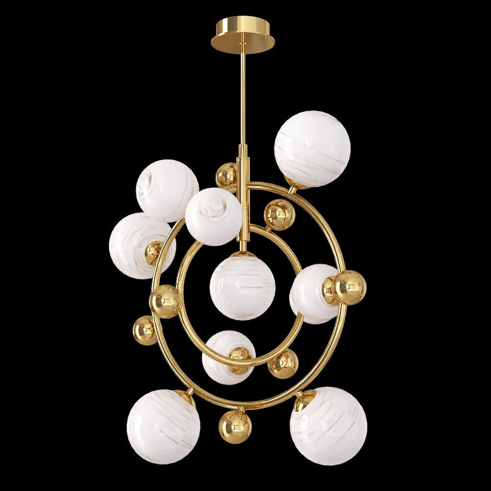 CRYSTAL LUX – Pendant lamp Salvadore SP8V gold 3ds Max