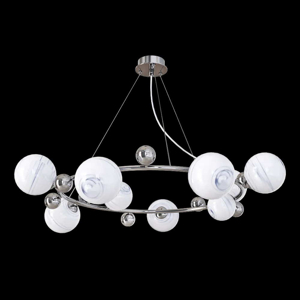 CRYSTAL LUX – Pendant lamp Salvadore SP9H bleak chromium 3ds Max