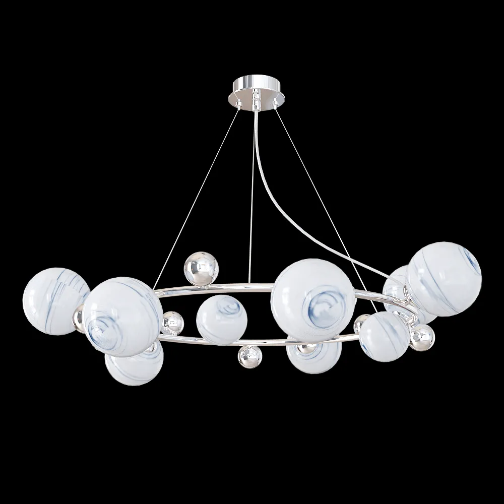 CRYSTAL LUX – Pendant lamp Salvadore SP9H chrom 3ds Max