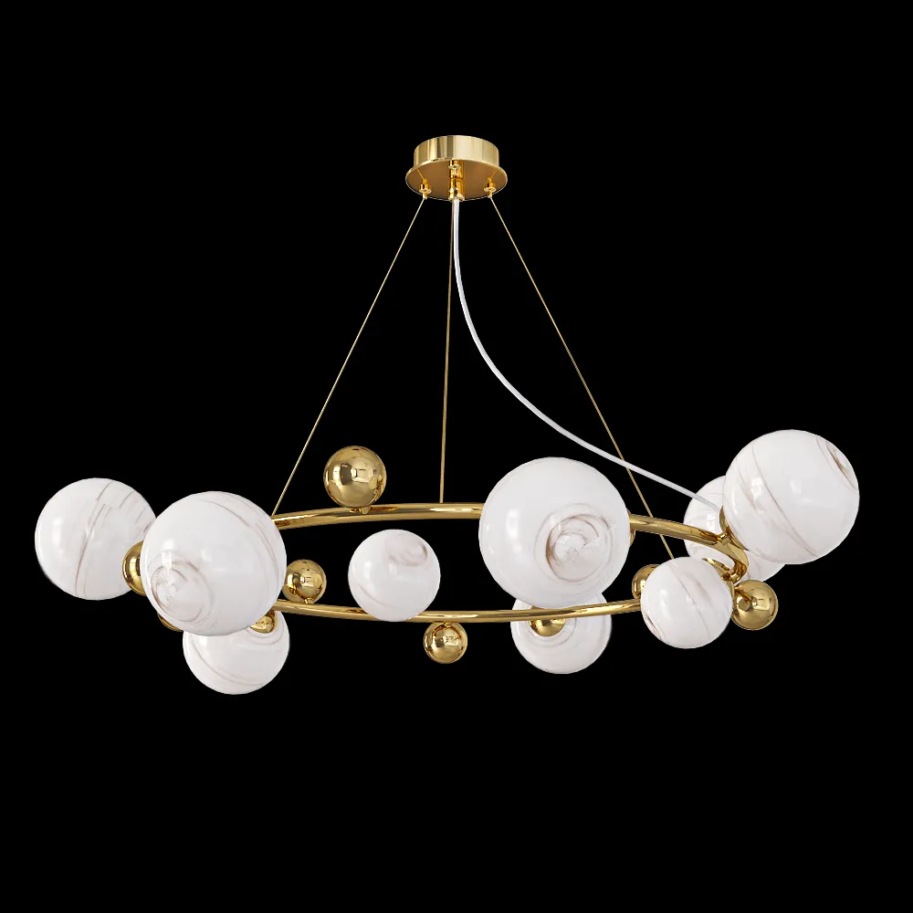 CRYSTAL LUX – Pendant lamp Salvadore SP9H gold 3ds Max