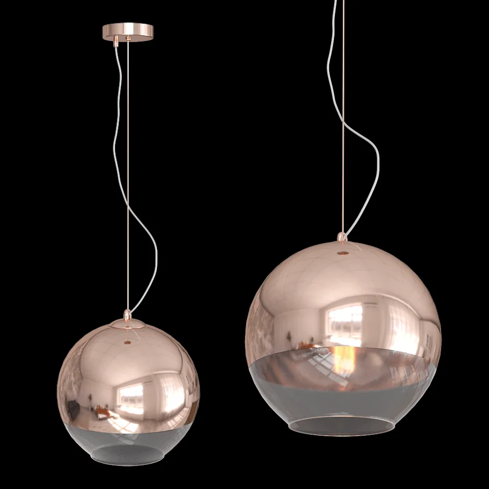 CRYSTAL LUX – Pendant lamp Woody SP1 D300 Copper 3ds Max
