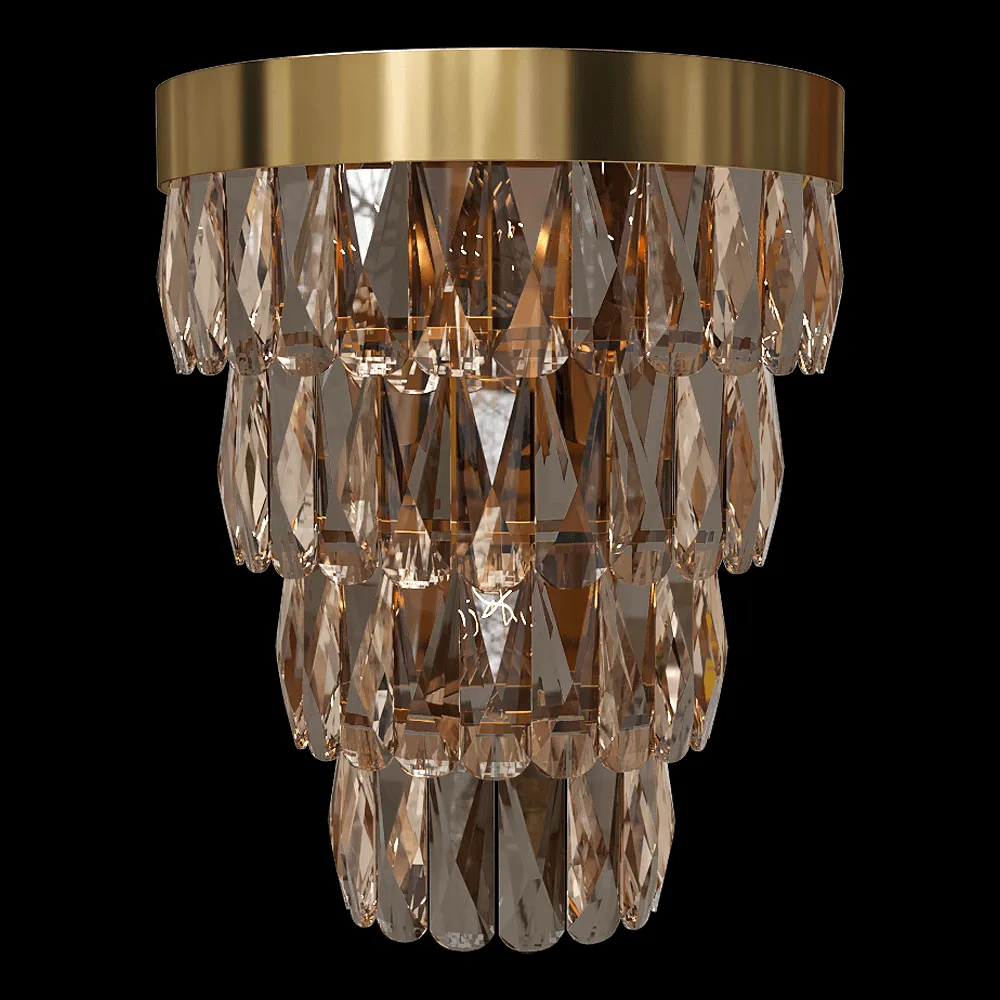 CRYSTAL LUX – Wall lamp Abigail AP3 Gold/Amber 3ds Max