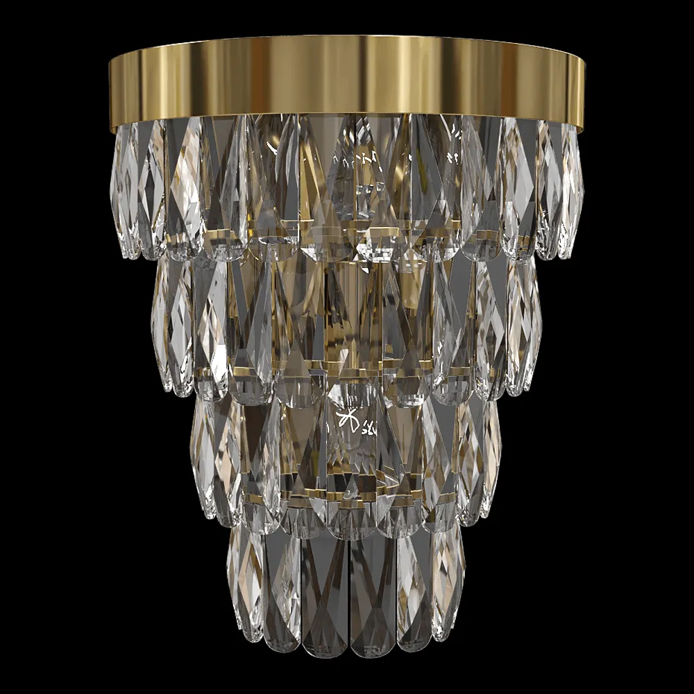 CRYSTAL LUX – Wall lamp Abigail AP3 Gold/Transparent 3ds Max