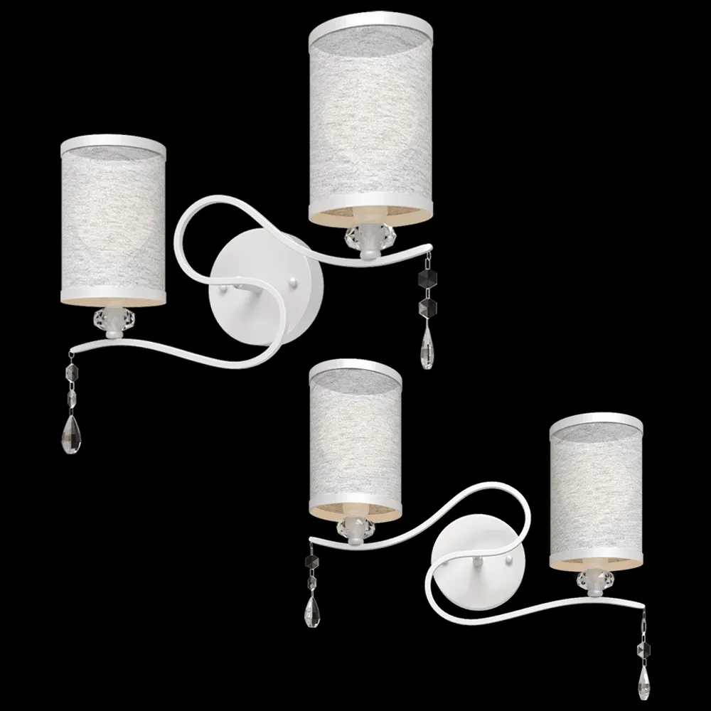 CRYSTAL LUX – Wall lamp Elisa AP2 White 3ds Max