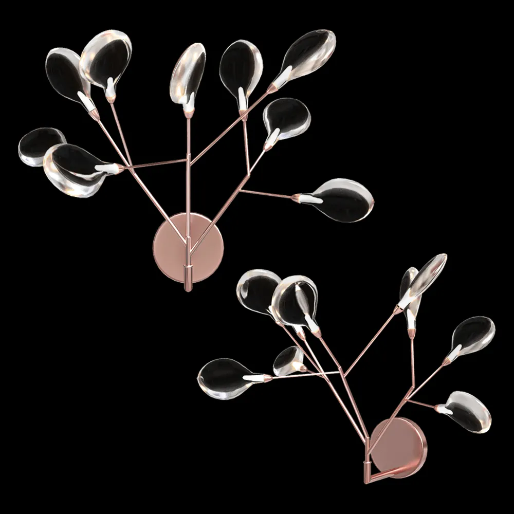 CRYSTAL LUX – Wall lamp Evita AP9 Copper/Transparent 3ds Max