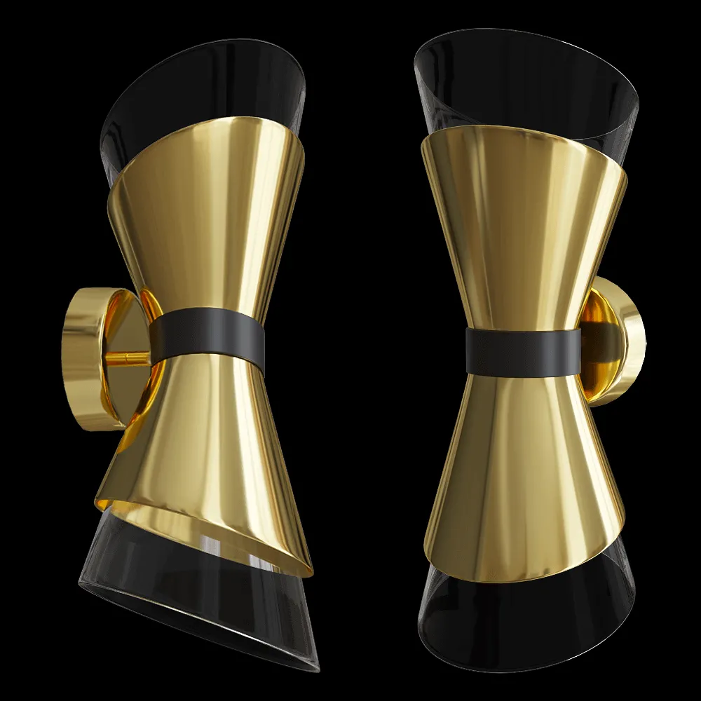 CRYSTAL LUX – Wall lamp Gris AP2 Gold 3ds Max