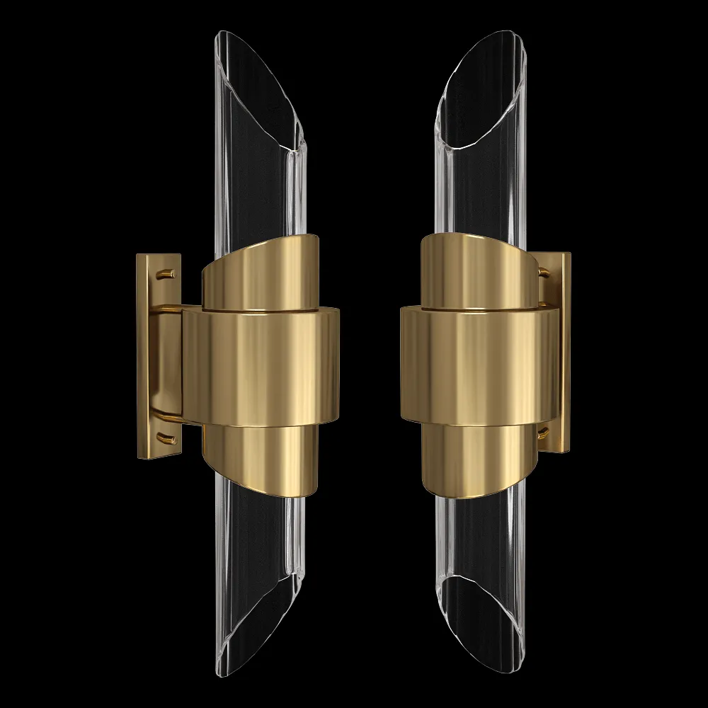 CRYSTAL LUX – Wall lamp Justo AP2 Brass 3ds Max