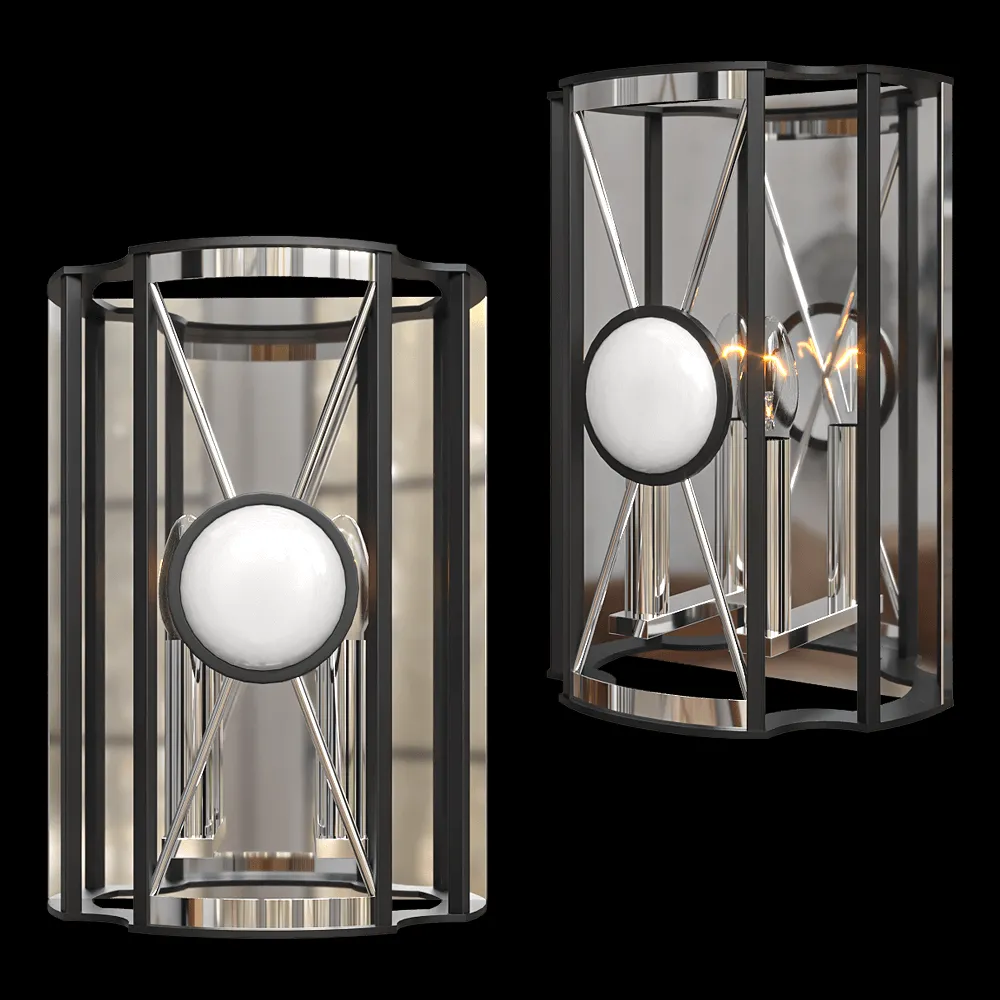 CRYSTAL LUX – Wall lamp Tandem AP2 Chrome 3ds Max