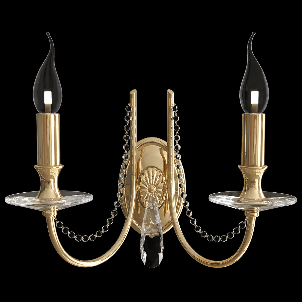CRYSTAL LUX – Wall light Victoria AP2 Gold/Amber 3ds Max