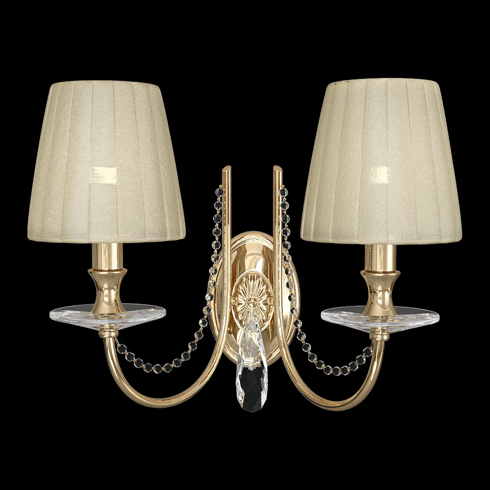 CRYSTAL LUX – Wall light Victoria AP2 Gold/Amber 3ds Max