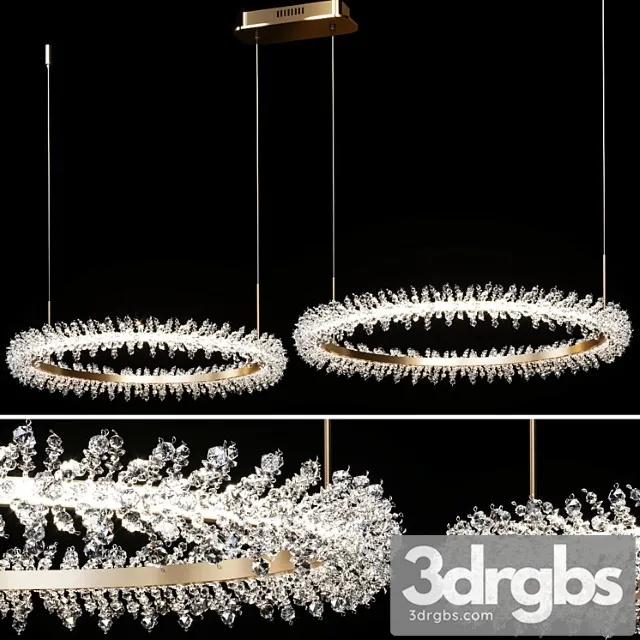 Crystal ring luxury combination led chandelier thera line