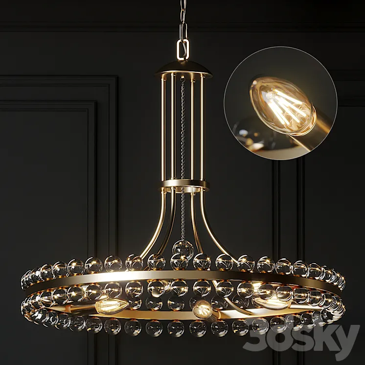 Crystorama Clover 8-Light Chandelier 3DS Max