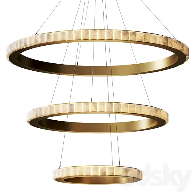 CTO Lighting Avalon Triple Chandelier 3ds Max