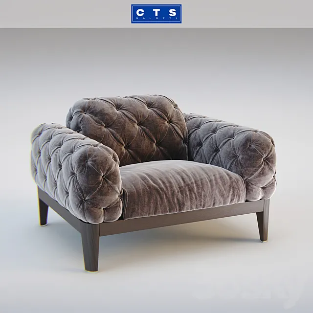 CTS Salotti armchair ELLIOT Poltrona. 3DSMax File