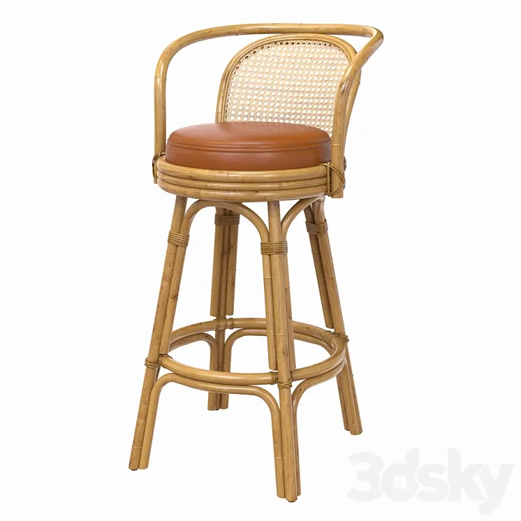Cuban Barstool Lincoln Brooks 3DS Max
