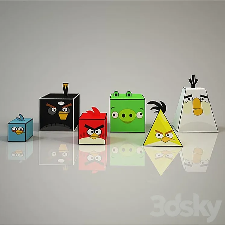Cubeecraft – Angry Birds 3DS Max