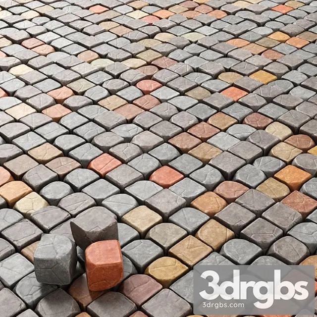 Cubes for decoration. (paving stones) 3dsmax Download