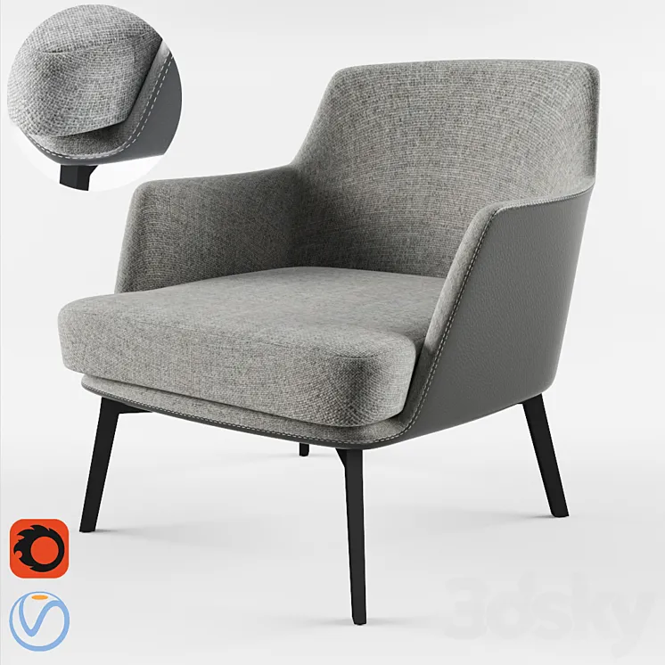 Cullen_Lounge Chair 3DS Max