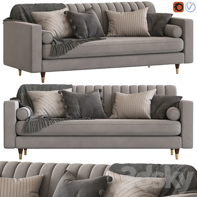 Cult Furniture Belgravia 3-Seater Sofa 3DSMax File