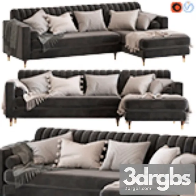 Cult Furniture Belgravia Sofa with Corner Chair 3dsmax Download