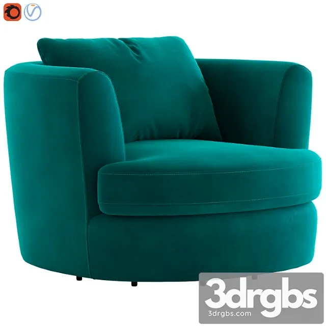 Cult furniture magnolia swivel armchair 3dsmax Download