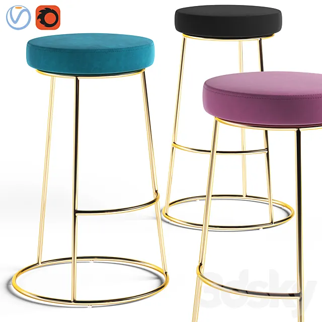 Cult Living Austen Bar Stool 3DS Max Model