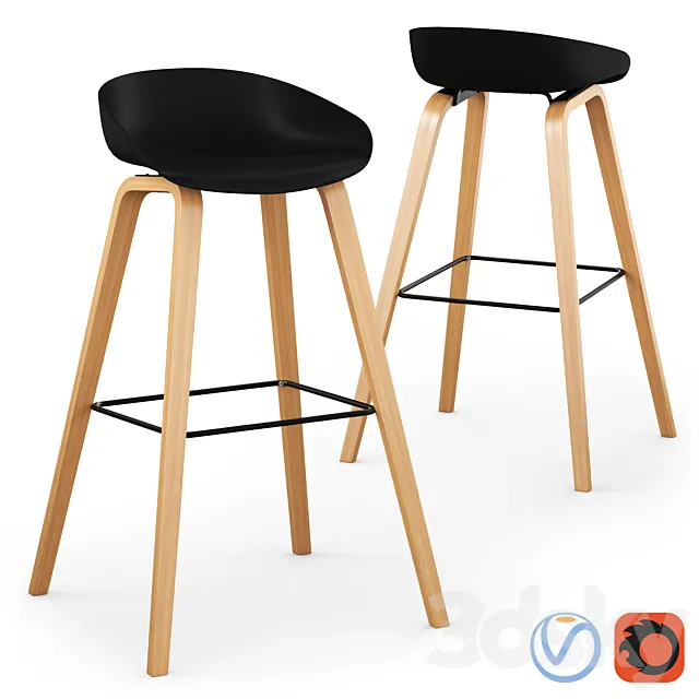 Cult Living Milano Bar Stool 3ds Max