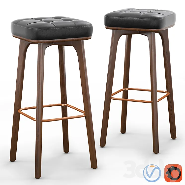 Cult Living Winchester Solid Bar Stool 3DS Max