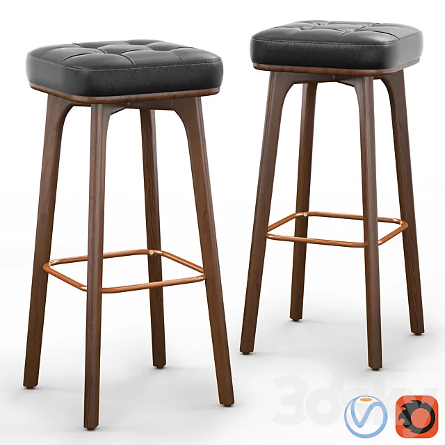 Cult Living Winchester Solid Bar Stool 3DSMax File