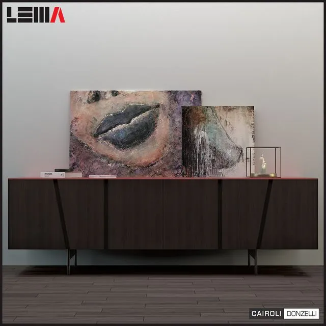 Cupboard for living room Picture by Cairoli & Donzelli for Lema + Decor 3dsMax Model