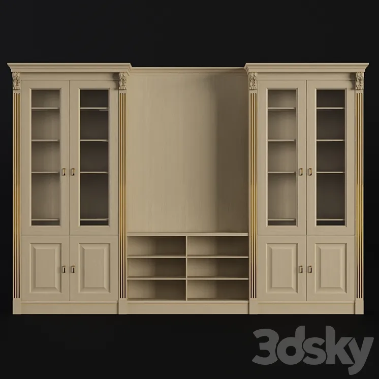 Cupboard. Library. Sameba 3DS Max