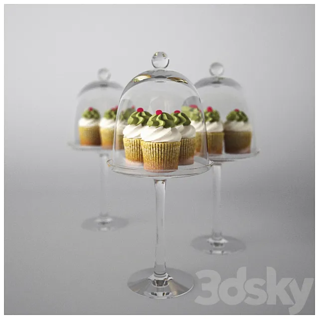Cupcakes on stand 3DSMax File